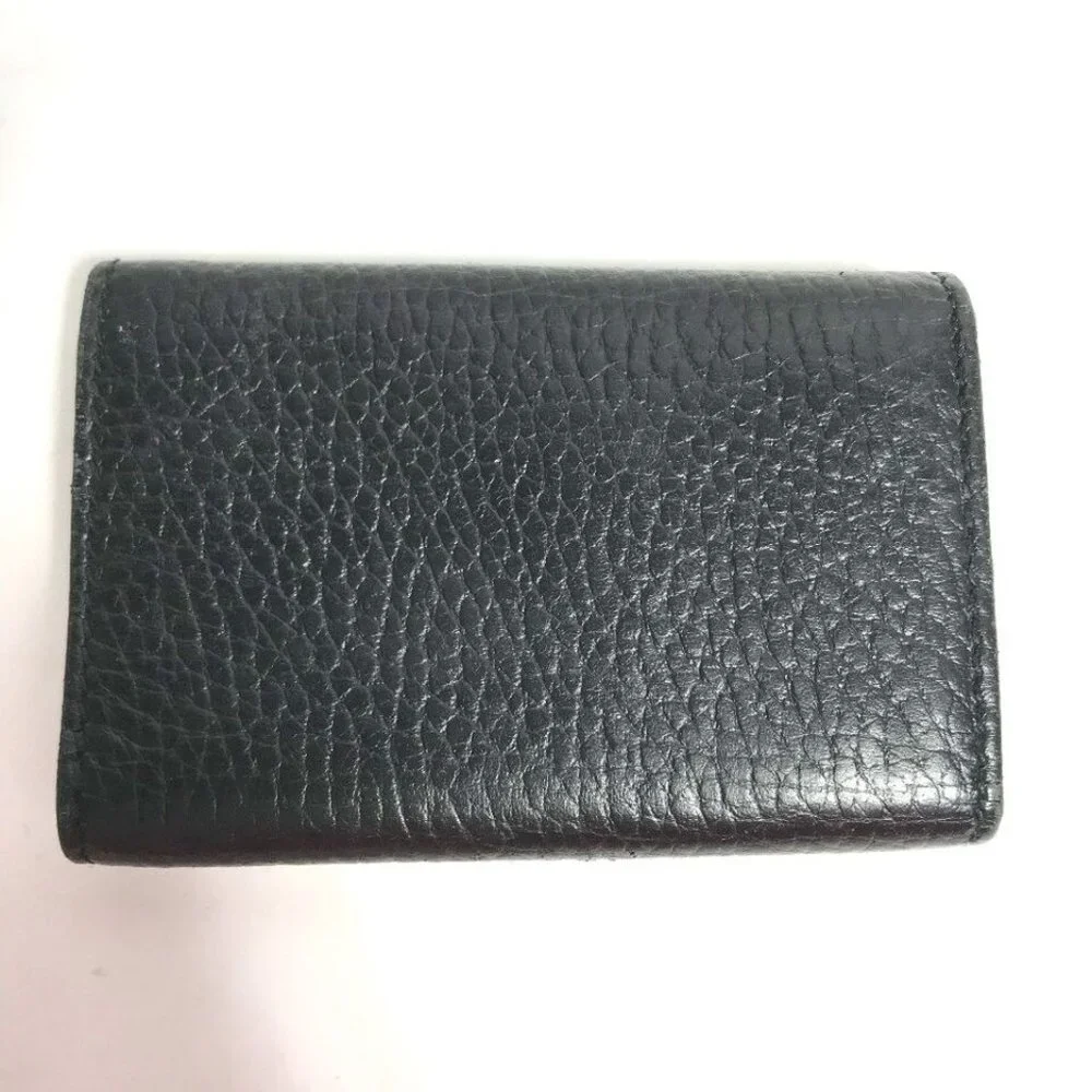 GUCCI 456118 GG Marmont 6-Ring key Key Case Leather Black/Gold